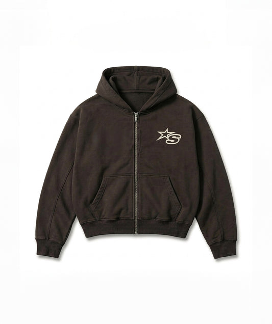 S-star Box Crop Zip up