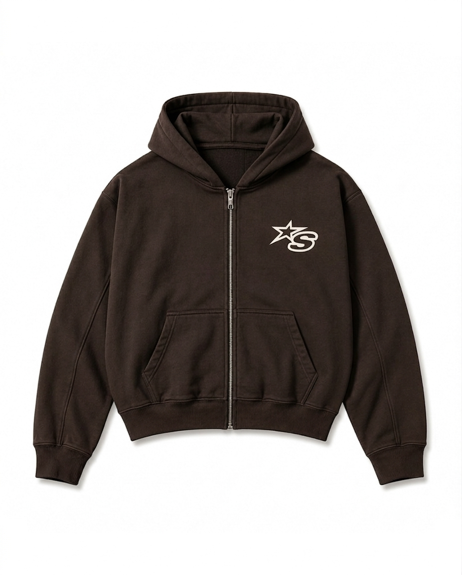 S-star Box Crop Zip up